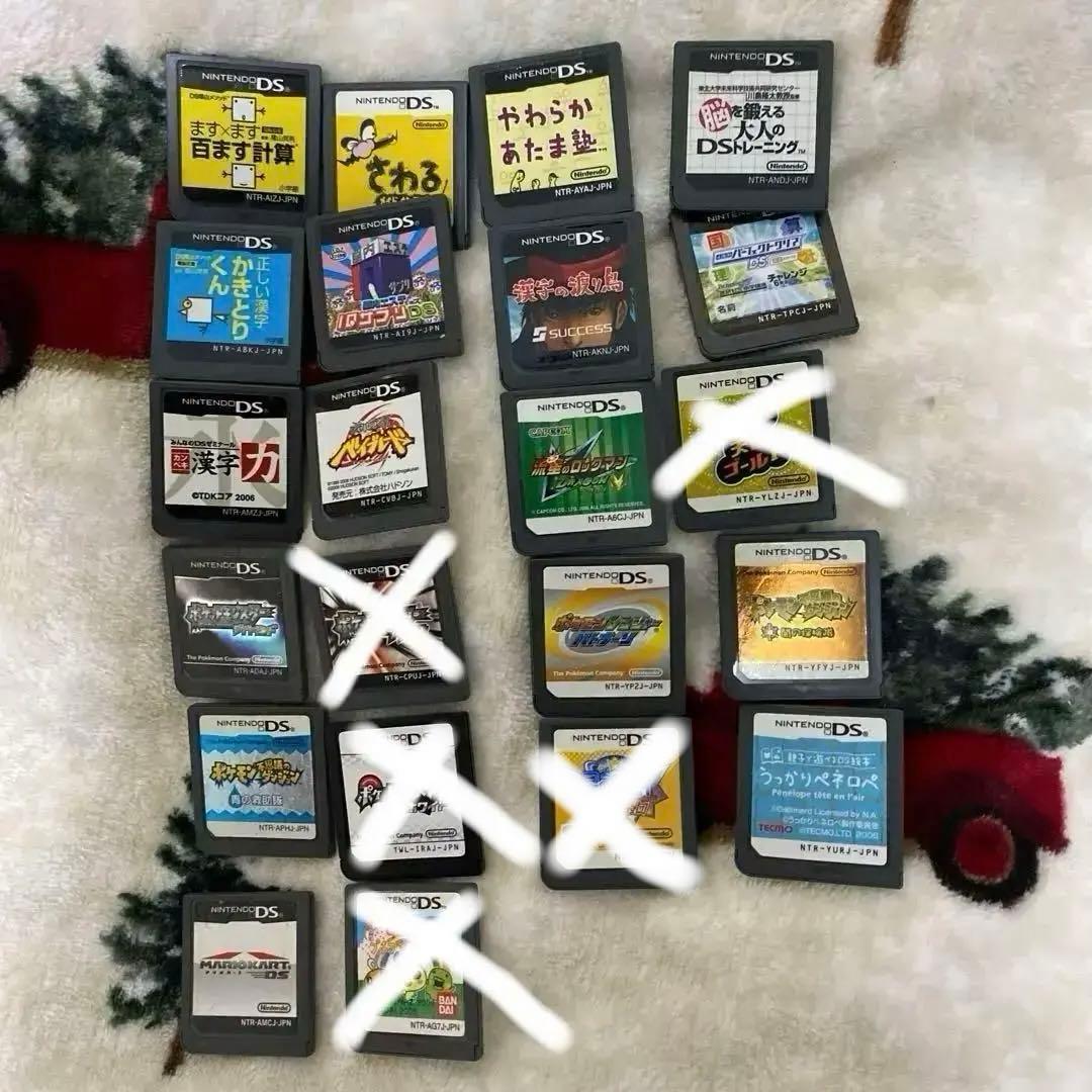 修理済 DSカセット19個(ポケモン、マリオカート、星のカービィ、漢字