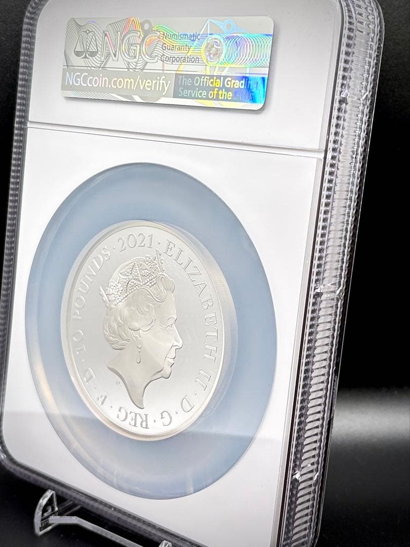 ☆155g純銀☆最高鑑定 2021 ゴシッククラウン 5oz 銀貨 NGC 70 - メルカリ