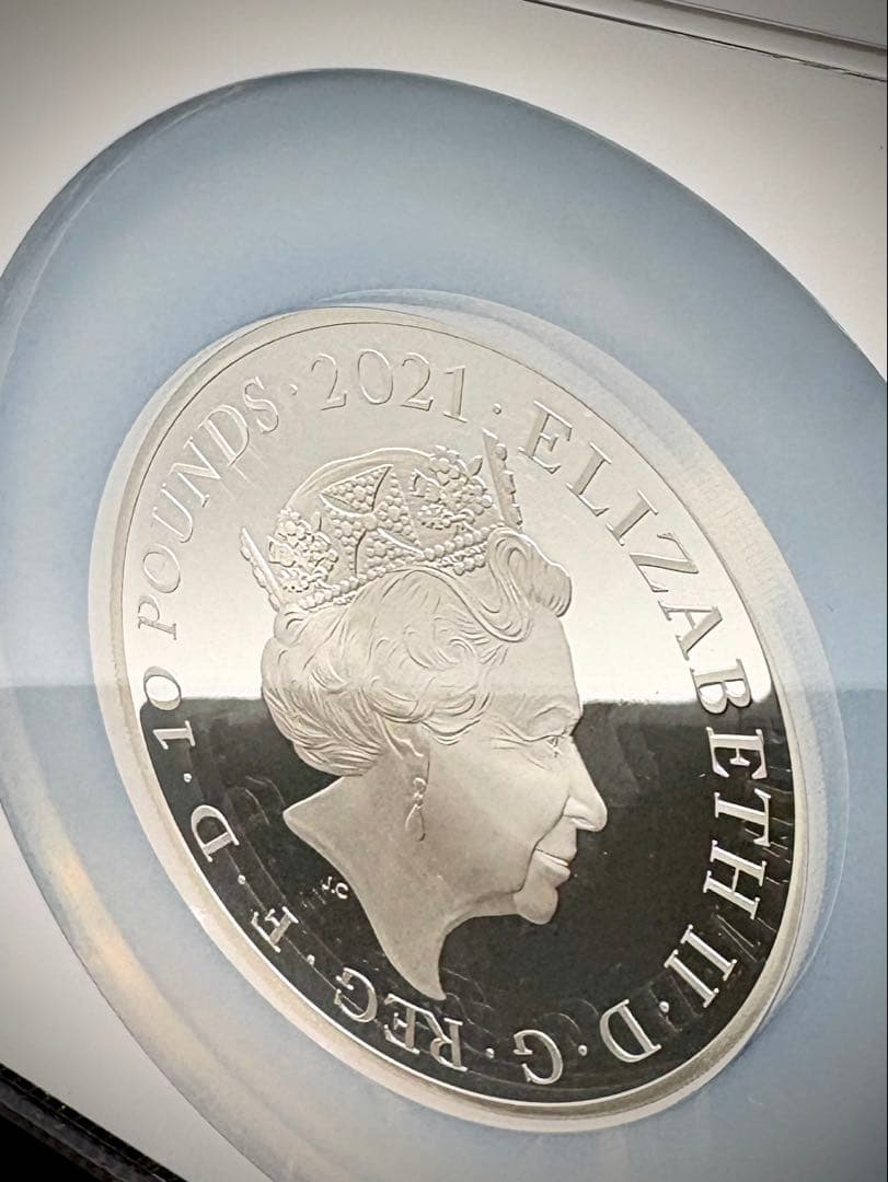 ☆155g純銀☆最高鑑定 2021 ゴシッククラウン 5oz 銀貨 NGC 70 - メルカリ