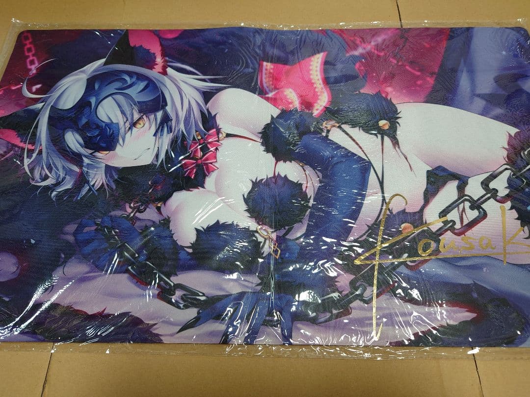 Fate　FGO　ジャンヌ・オルタ　光崎　サイン入り　クラスター　プレイマット Fate FGO ジャンヌ・オルタ 光崎 サイン入り クラスター プレイマット