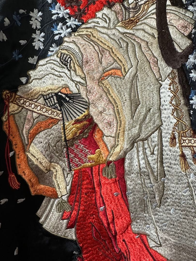 未使用・美品】花旅楽団 スカジャン SSJ-002 白拍子 髑髏 リバーシブル