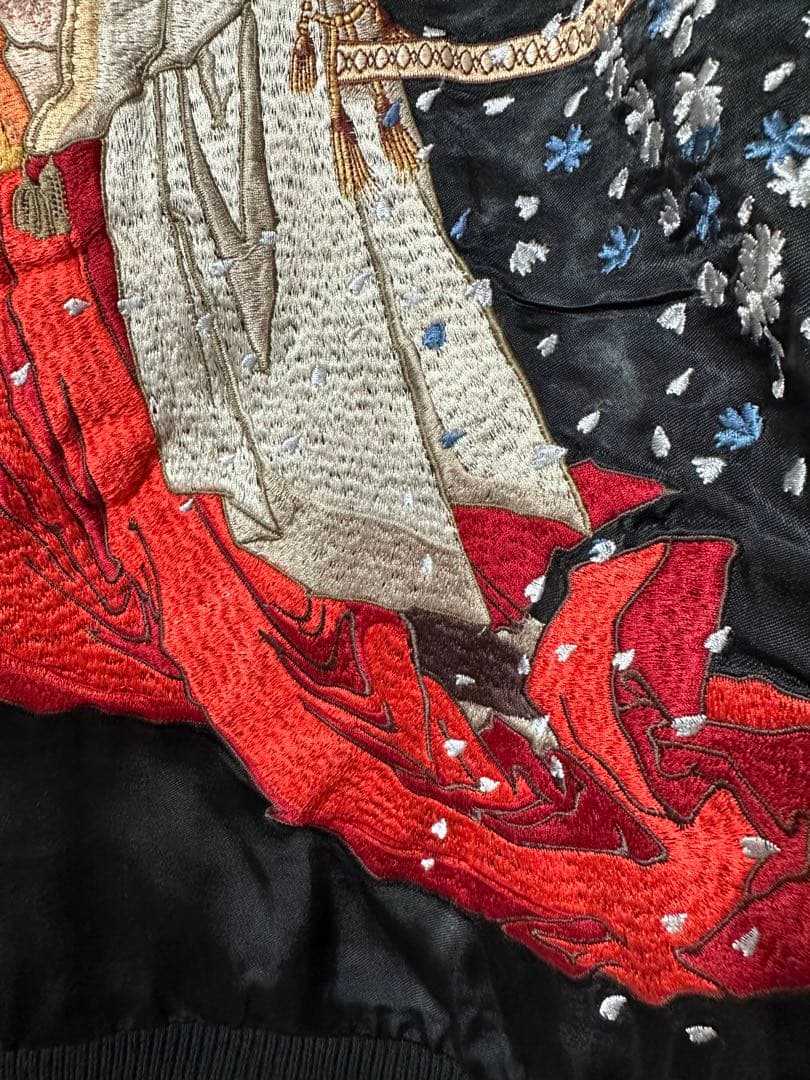 未使用・美品】花旅楽団 スカジャン SSJ-002 白拍子 髑髏 リバーシブル