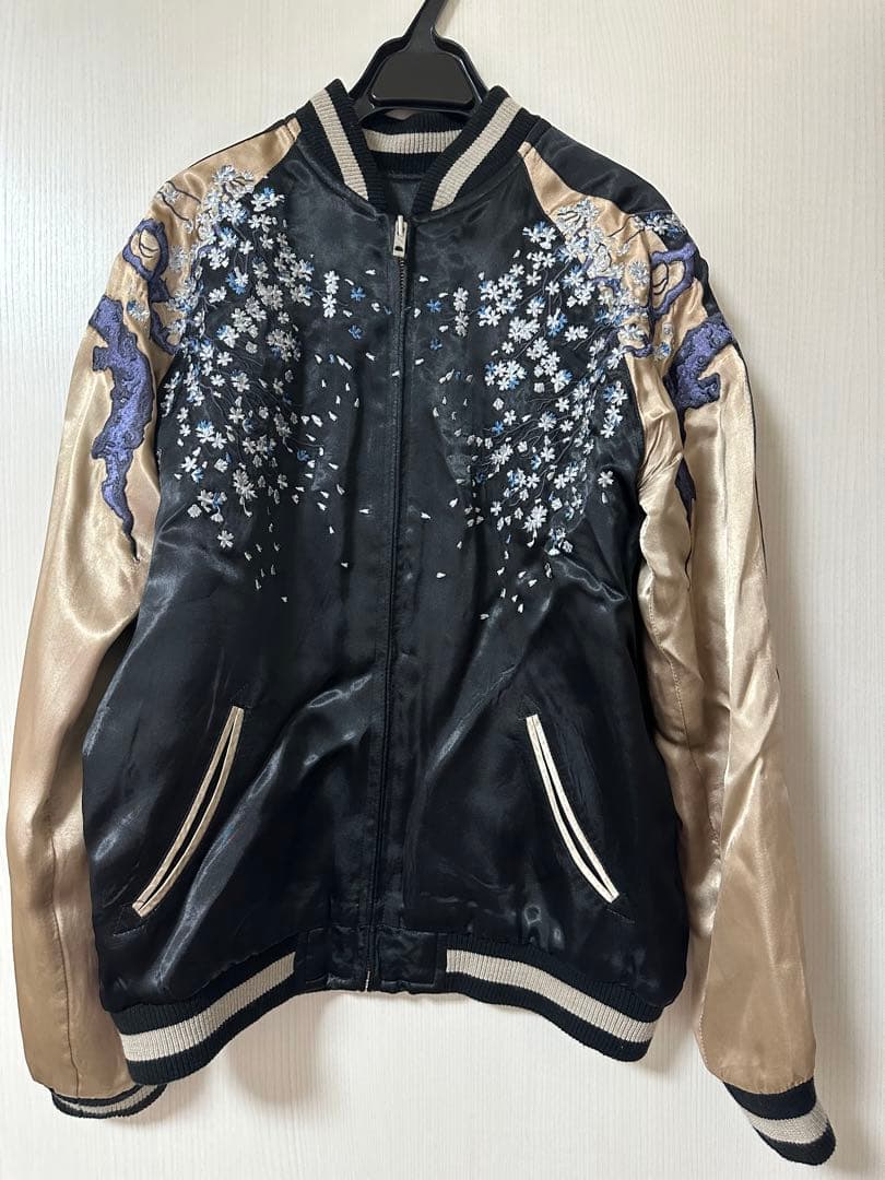 未使用・美品】花旅楽団 スカジャン SSJ-002 白拍子 髑髏 リバーシブル