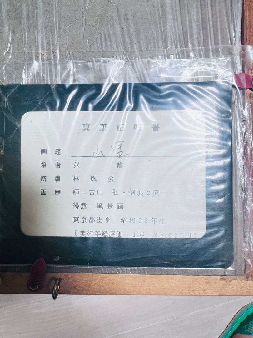 中*勝様 真作】肉筆絵画 沢健 キャンバス油彩山里風景画 美術品 - メルカリ
