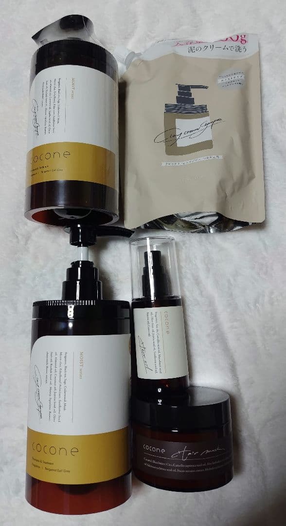 cocone　クレイクリームシャンプー　ヘアエッセンスオイル　ヘアマスク　5点