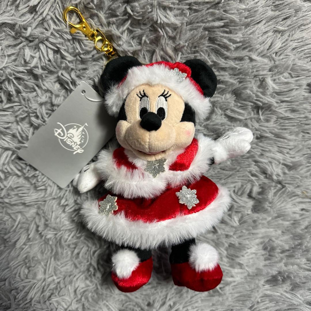 ミニー ぬいぐるみキーホルダー・キーチェーン DISNEY CHRISTMAS