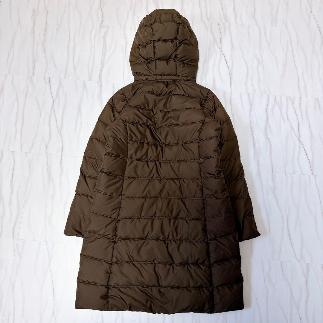 《美品》モンベル トラベルダウンロングコート ブラウン 2way Sサイズ