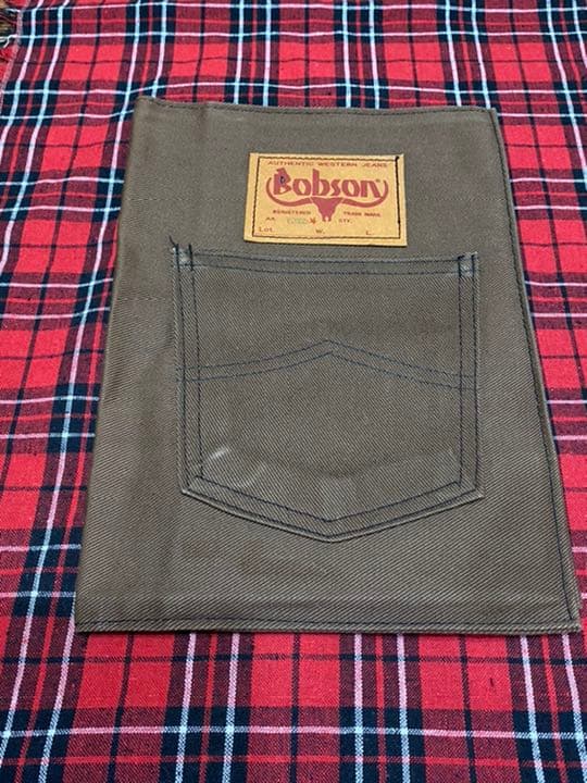 最終価格☆Bobsonジーンズ　ノベルティー【デニム地ノートカバー】