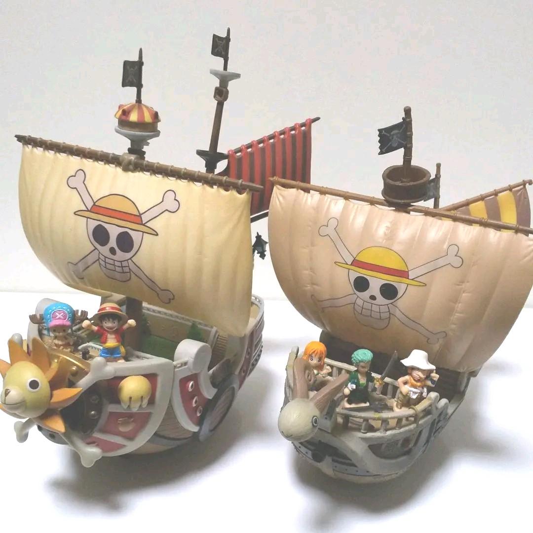 ワンピースゴーイングメリー号とサウザンドサニー号とフィギュア5体