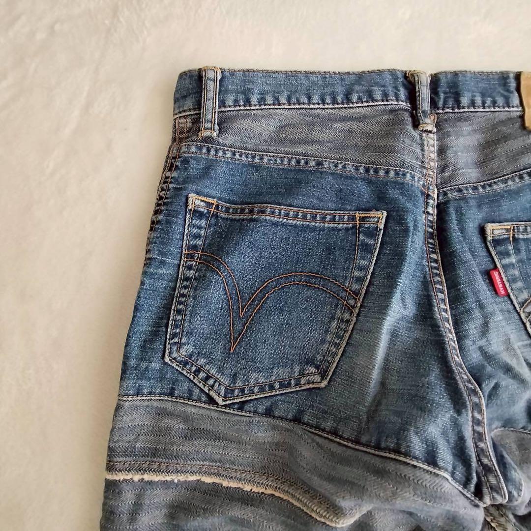 90s 初期 ヒステリックグラマー ツギハギデニム ウミヘビ S フレア y2k