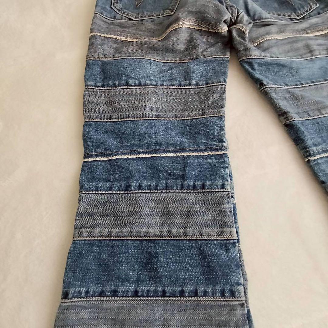 90s 初期 ヒステリックグラマー ツギハギデニム ウミヘビ S フレア y2k