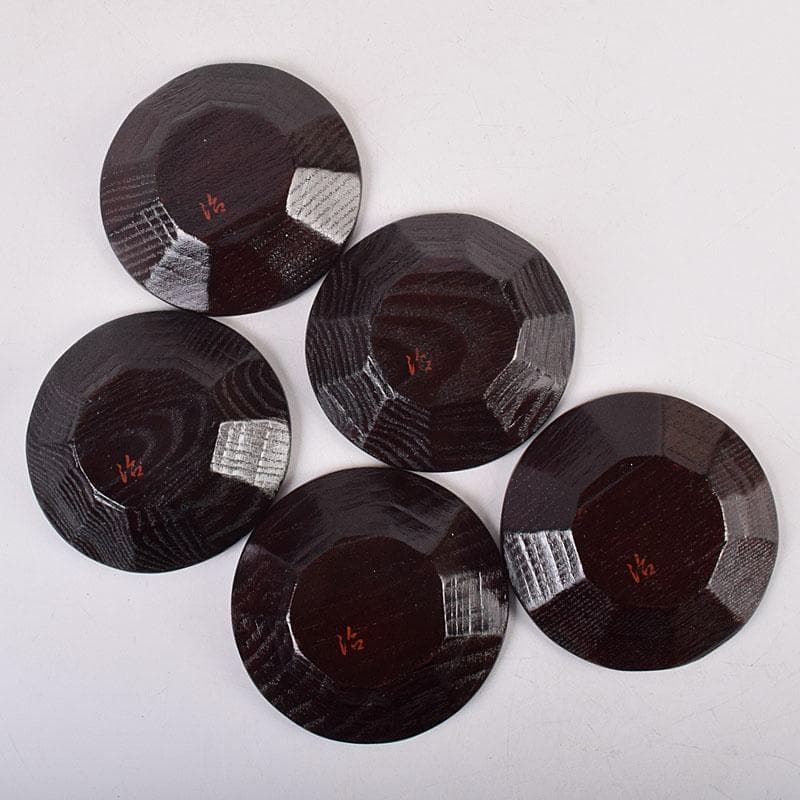 漆芸家 村瀬治兵衛作 沢栗 茶托 五客 V R8869 - メルカリ