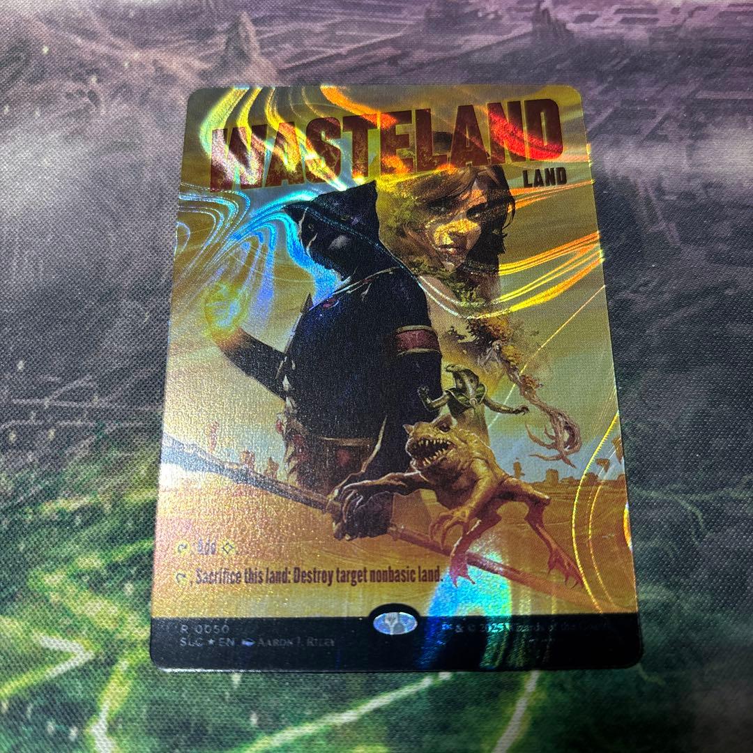 MTG 不毛の大地 英語版 secret lair ハロー・FOIL 1枚