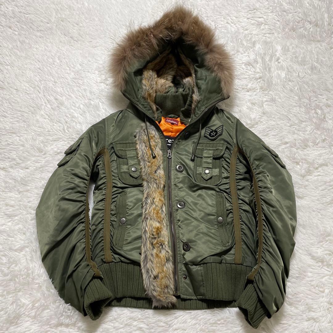 AVIREX リアルファー 短丈 N-2B グランジ y2k 平成ギャル M