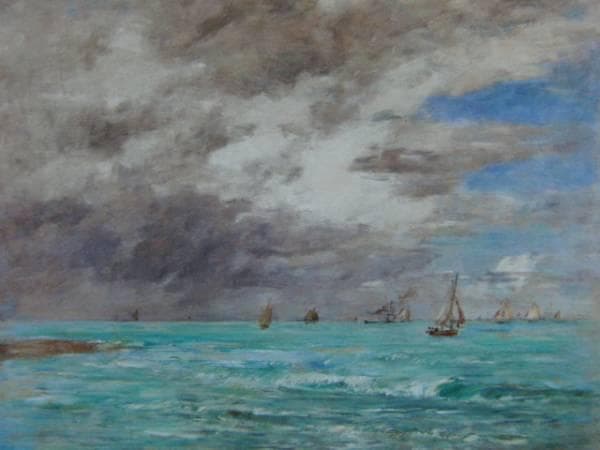 ウジェーヌ・ブーダン、「ドーヴィルの浜辺」、希少な画集より - メルカリ