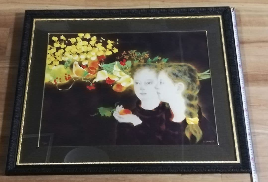 山下保子　からすうり シルクスクリーン　サイン入り　限定91/200