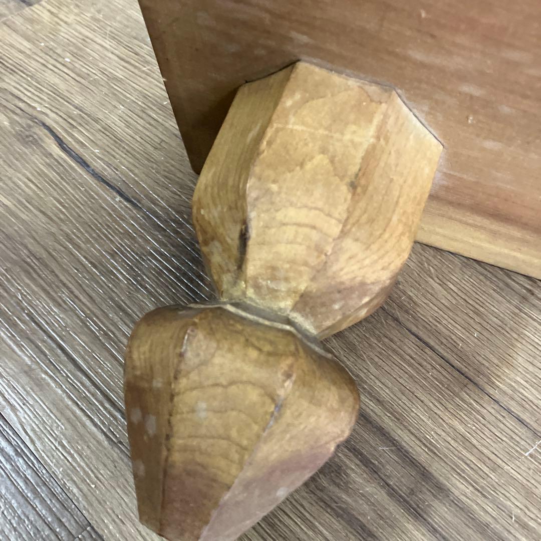 B-4 高級 囲碁盤 脚付き 天然木 厚型 囲碁道具 骨董 当時物 経年変化