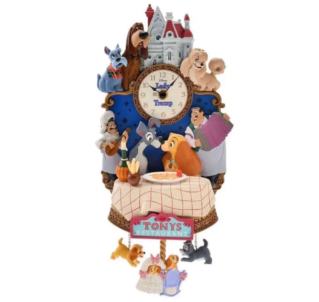 わんわん物語 時計 ライトアップ LADY AND THE TRAMP 70TH