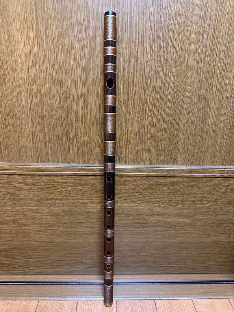【特価】篠笛 眞風 古典調 5本調子 半総巻き 燻竹