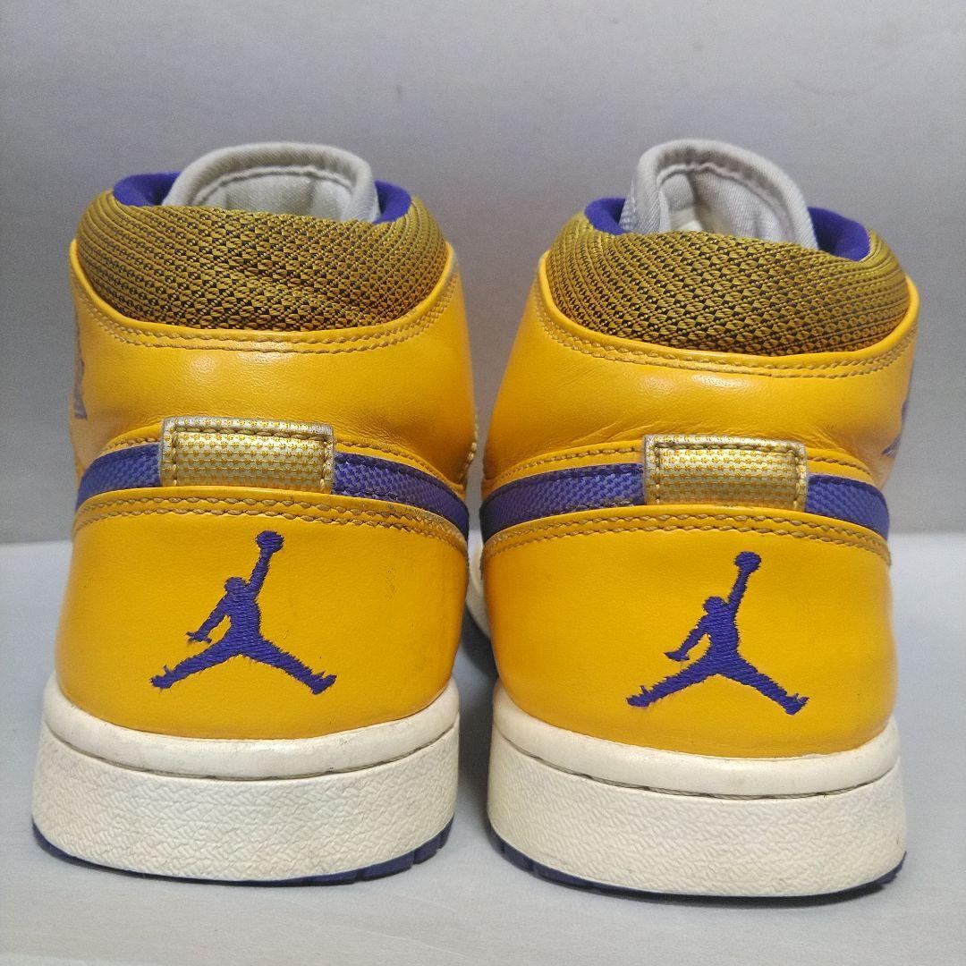 NIKEエアジョーダンAIR JORDAN 1 MID LAKERS黄紫26.5 - メルカリ