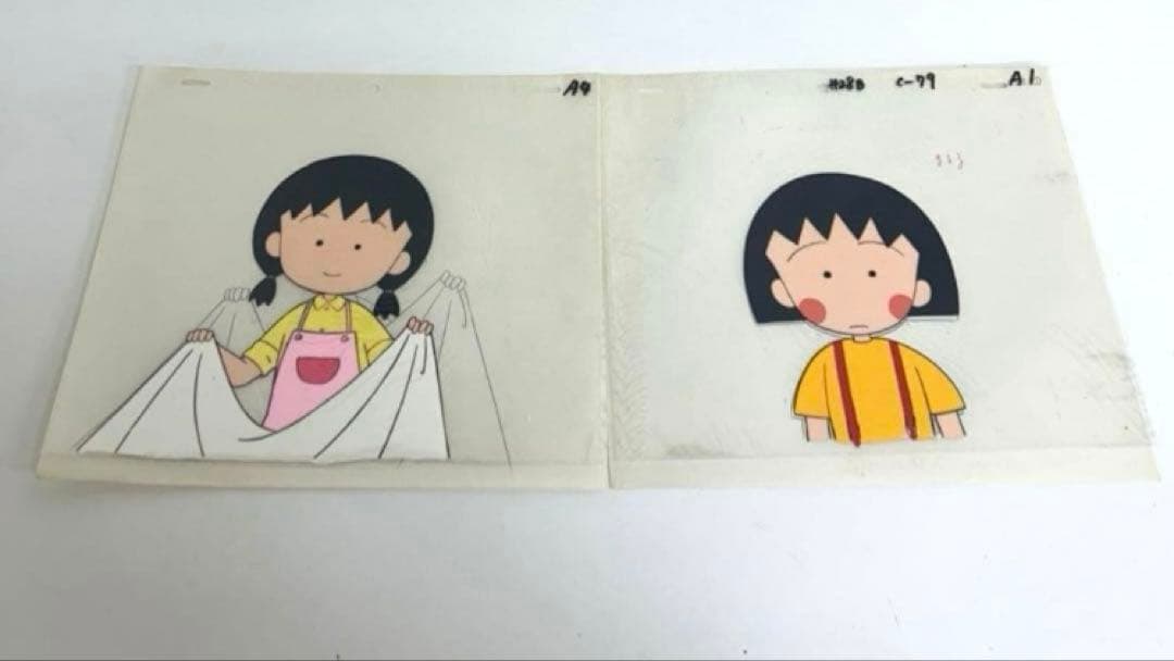 e682- ちびまる子ちゃんセル画 2枚まるちゃんお姉ちゃん