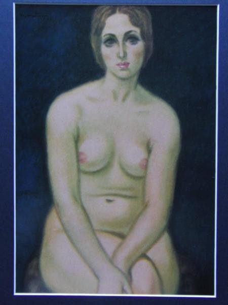 荒谷 直之介、パリのモデル、希少大判画集より、高級額装付