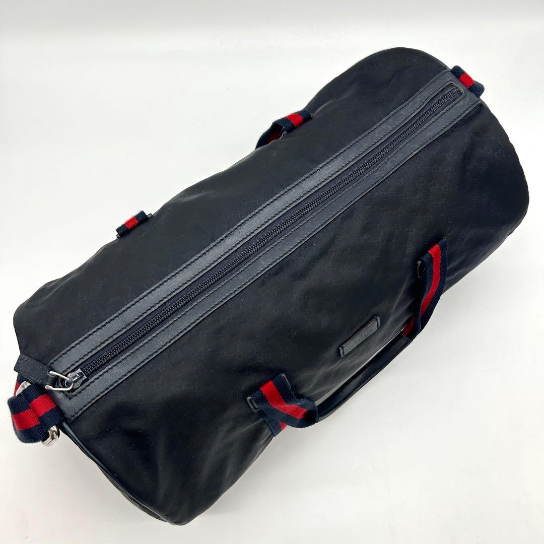 GUCCI GG柄 シェリーライン ボストンバッグ ナイロン 2way 黒 - メルカリ