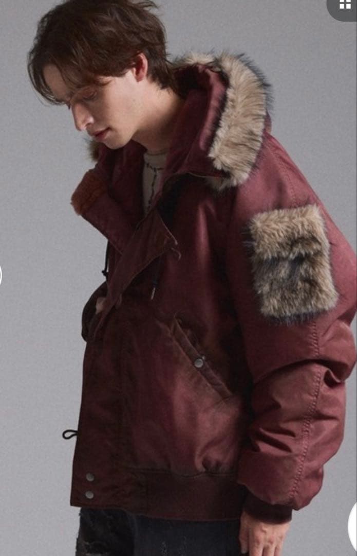 GRANCY ファーポケットデザインフェードN2Bジャケット グランシー M