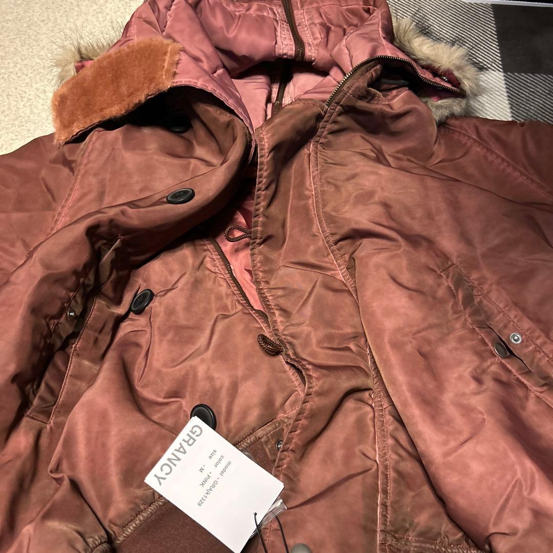 GRANCY ファーポケットデザインフェードN2Bジャケット グランシー M