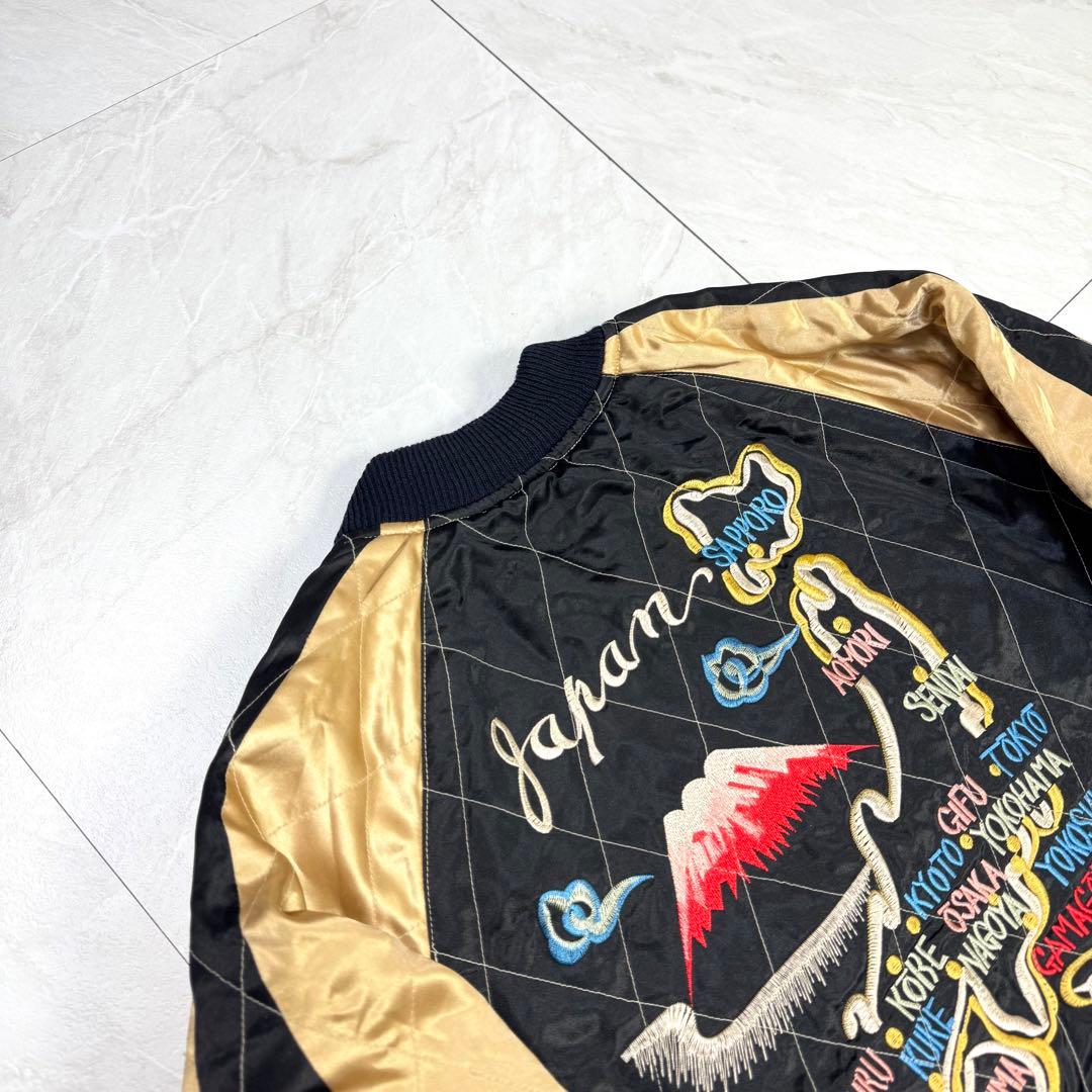 美品 テーラー東洋 別珍 スカジャン ベロア 蛇髑髏 ドクロ 昇龍 M