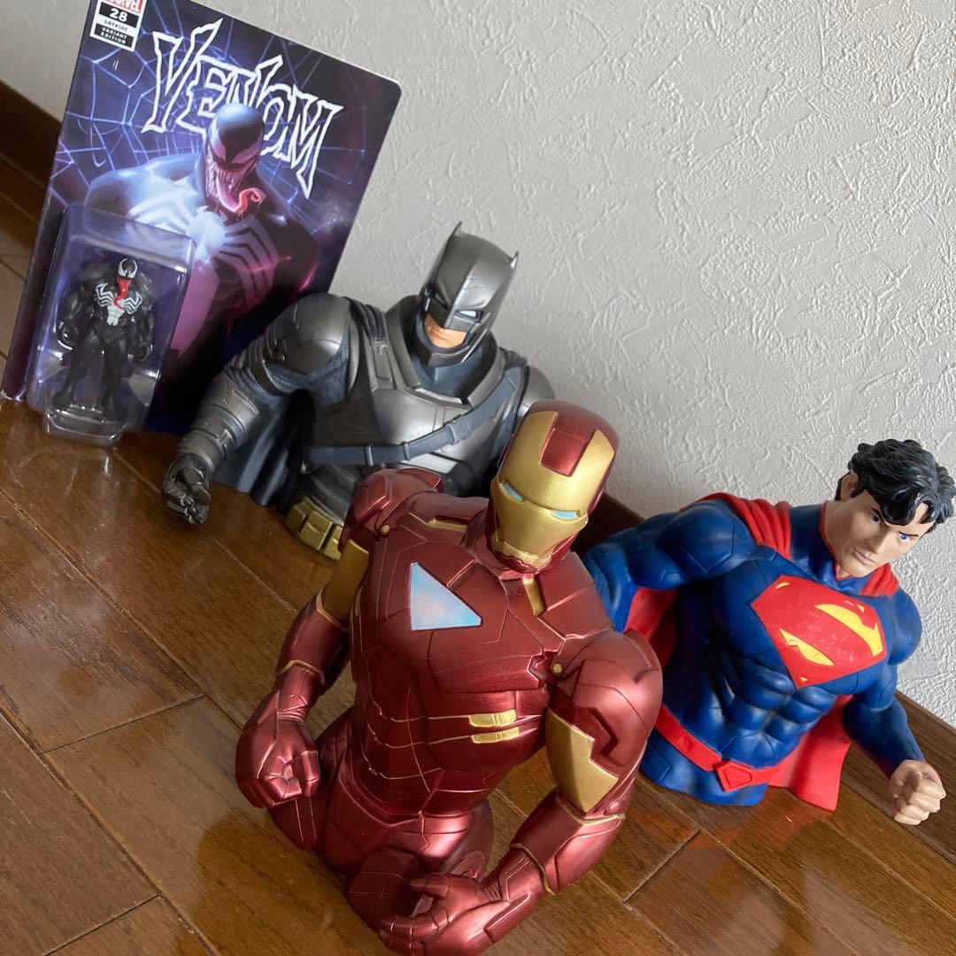 アイアンマン　バットマン　スーパーマン　ヴェノム　アメコミフィギュアセット 4体 アイアンマン バットマン スーパーマン ヴェノム アメコミフィギュア