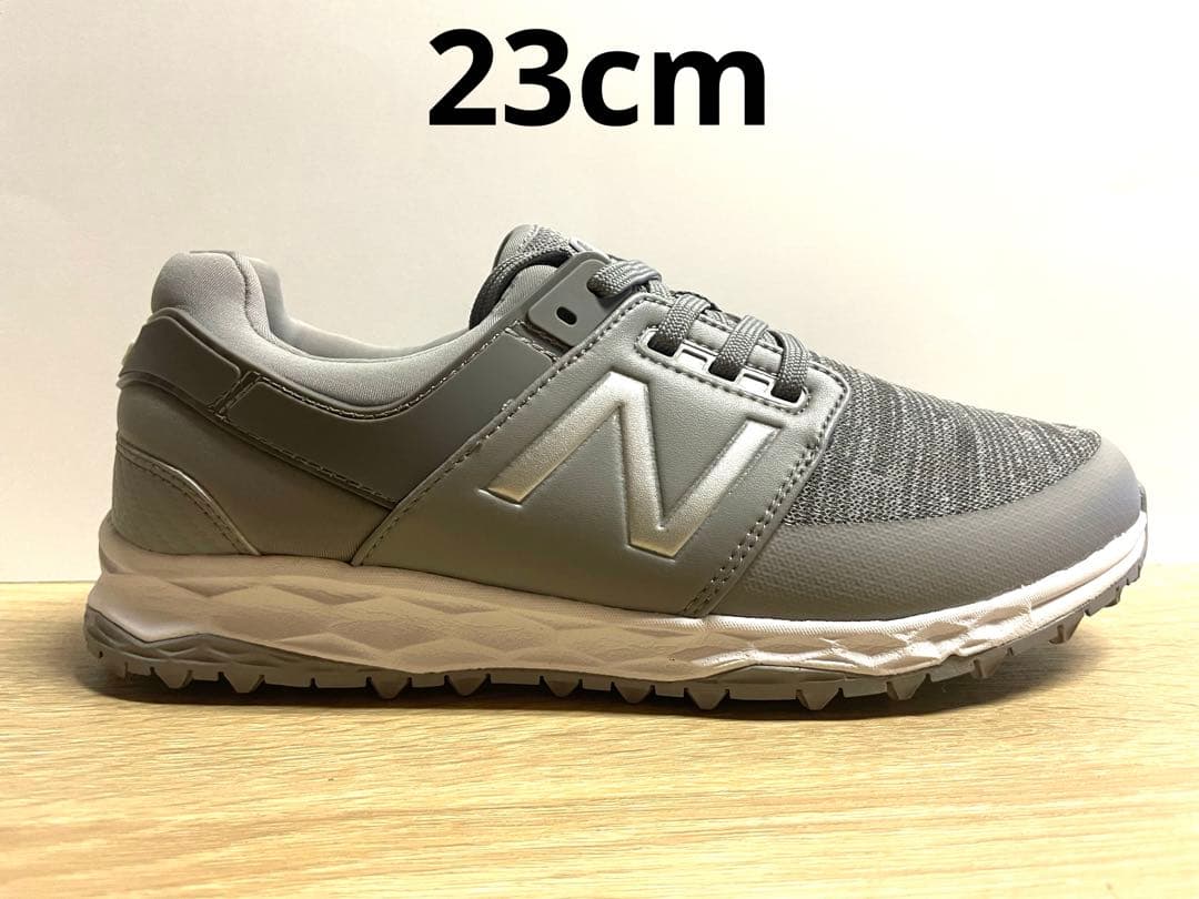 未使用 23cm D ニューバランス ゴルフシューズ WG4100GR グレー