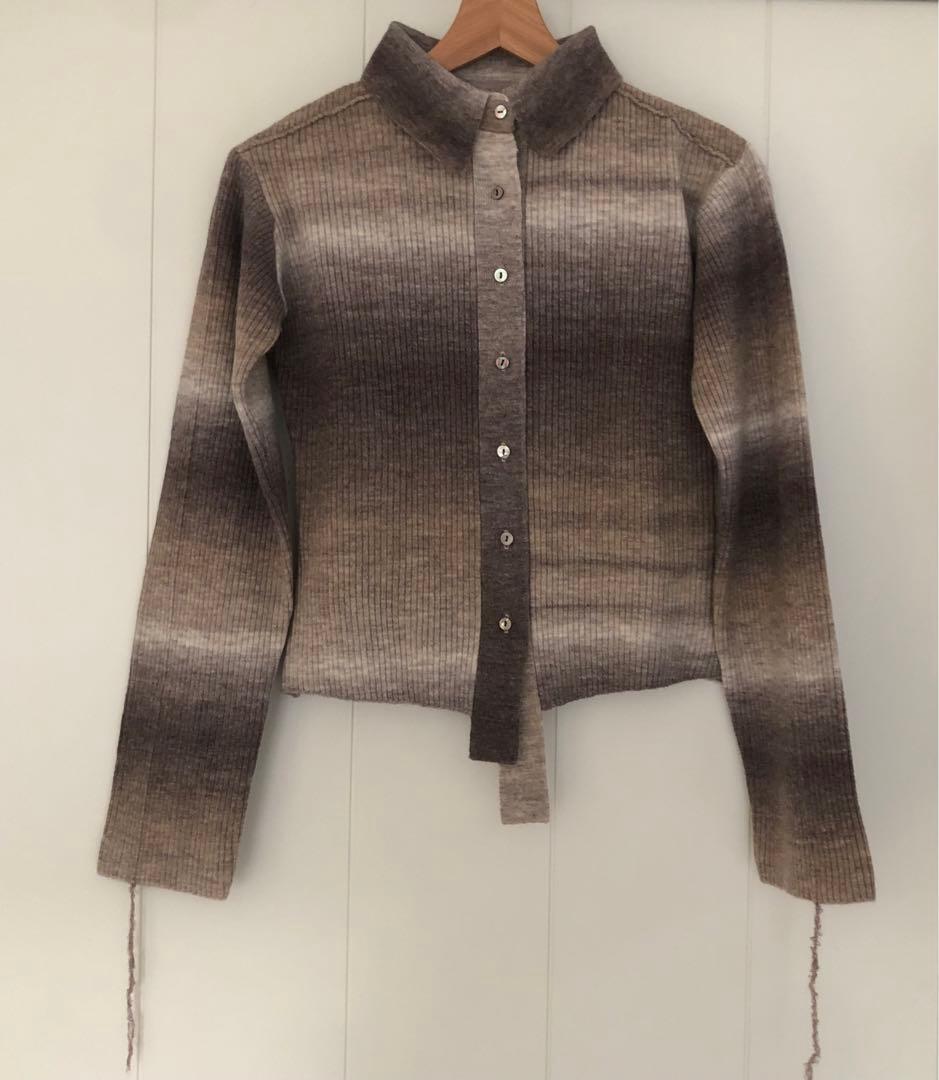 う*ち様 PRANK PROJECT カスリニットシャツ Blur Knit S