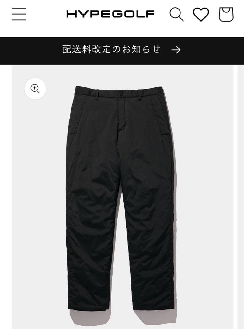 メンズウェア HYPEGOLF NYLON RIP PUFF LONG PANTS BLACK