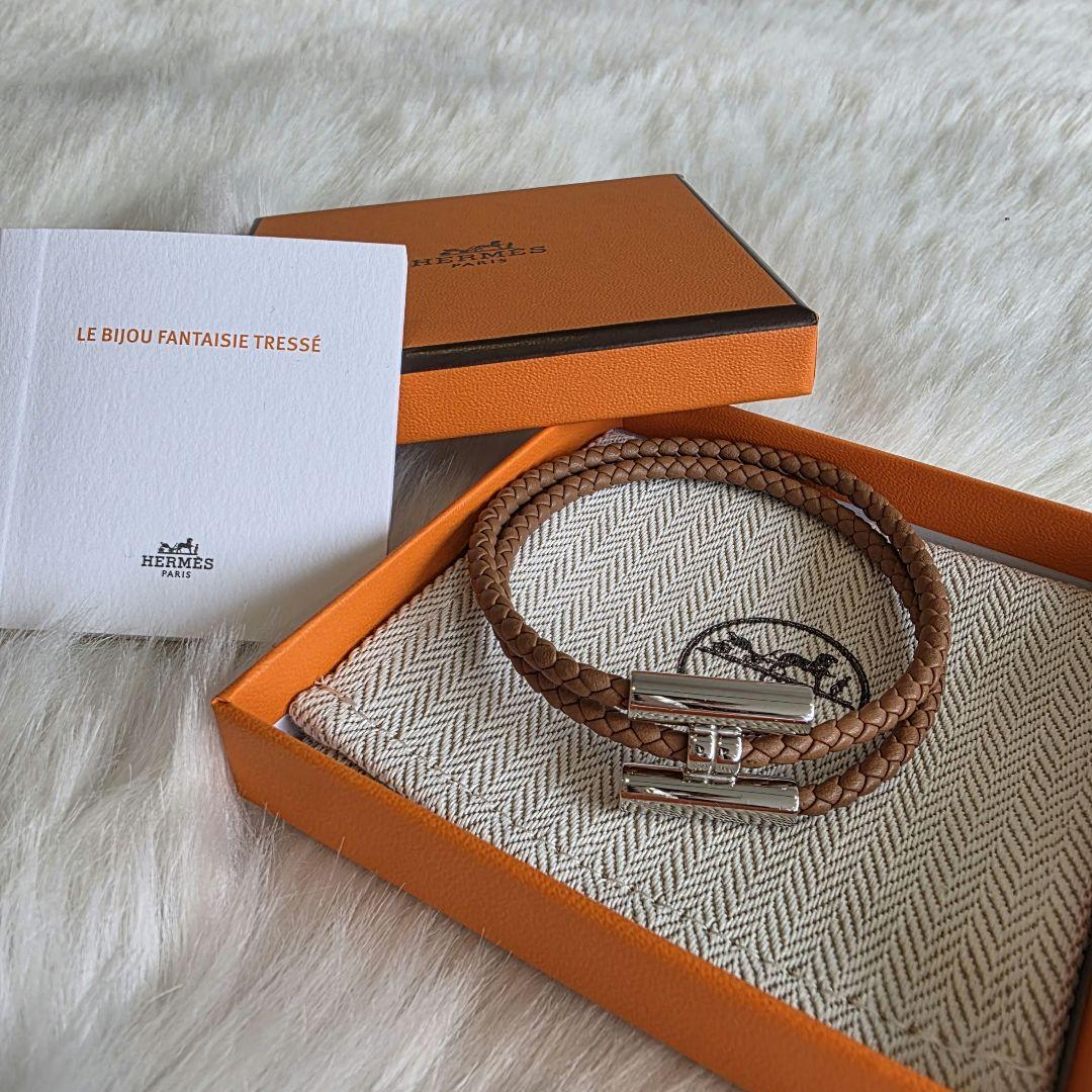 HERMES エルメス　トゥルニ　トレッセ　 ブレスレット　ゴールド シルバー