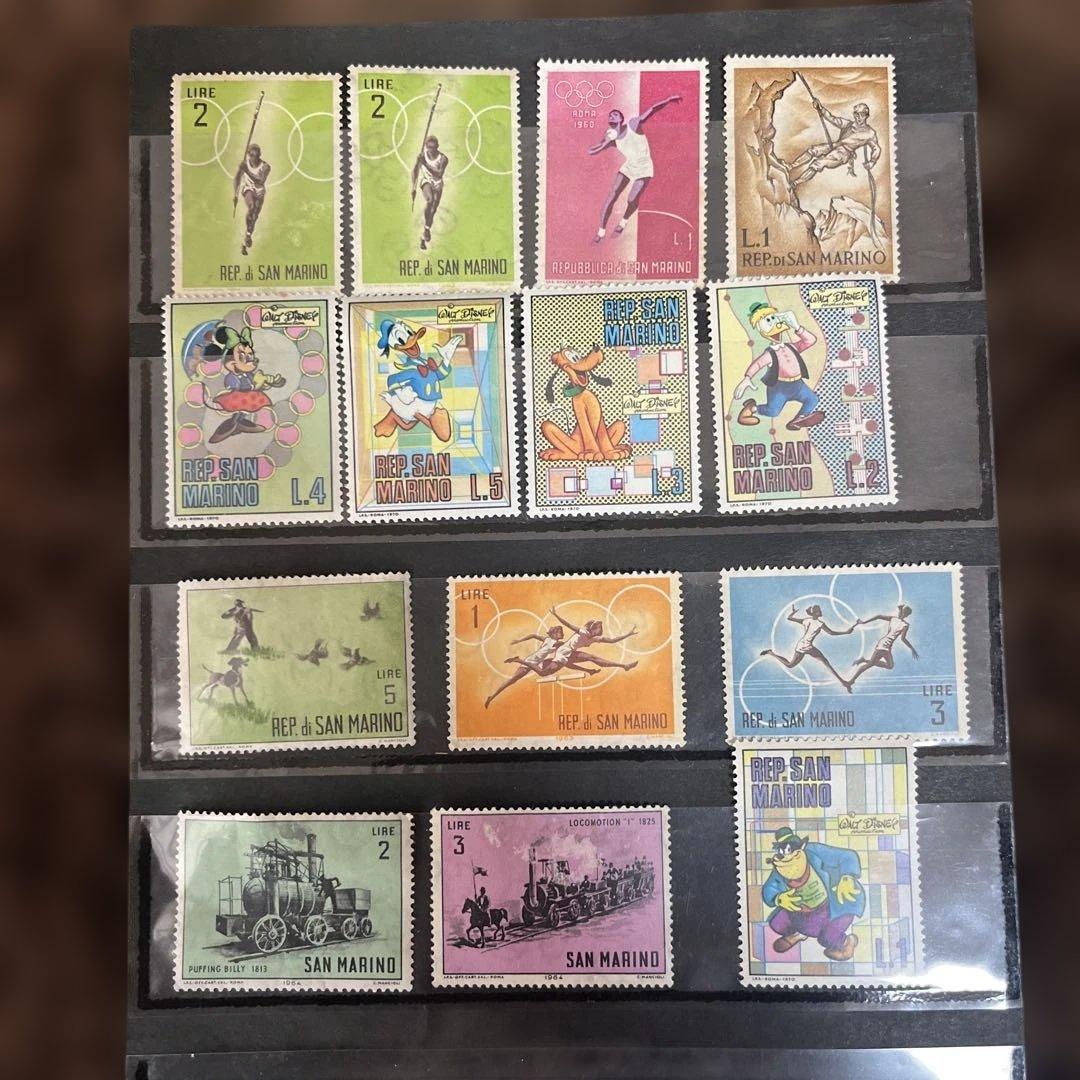 サンマリノ 記念切手セット ディズニー オリンピック 14枚 消印無し