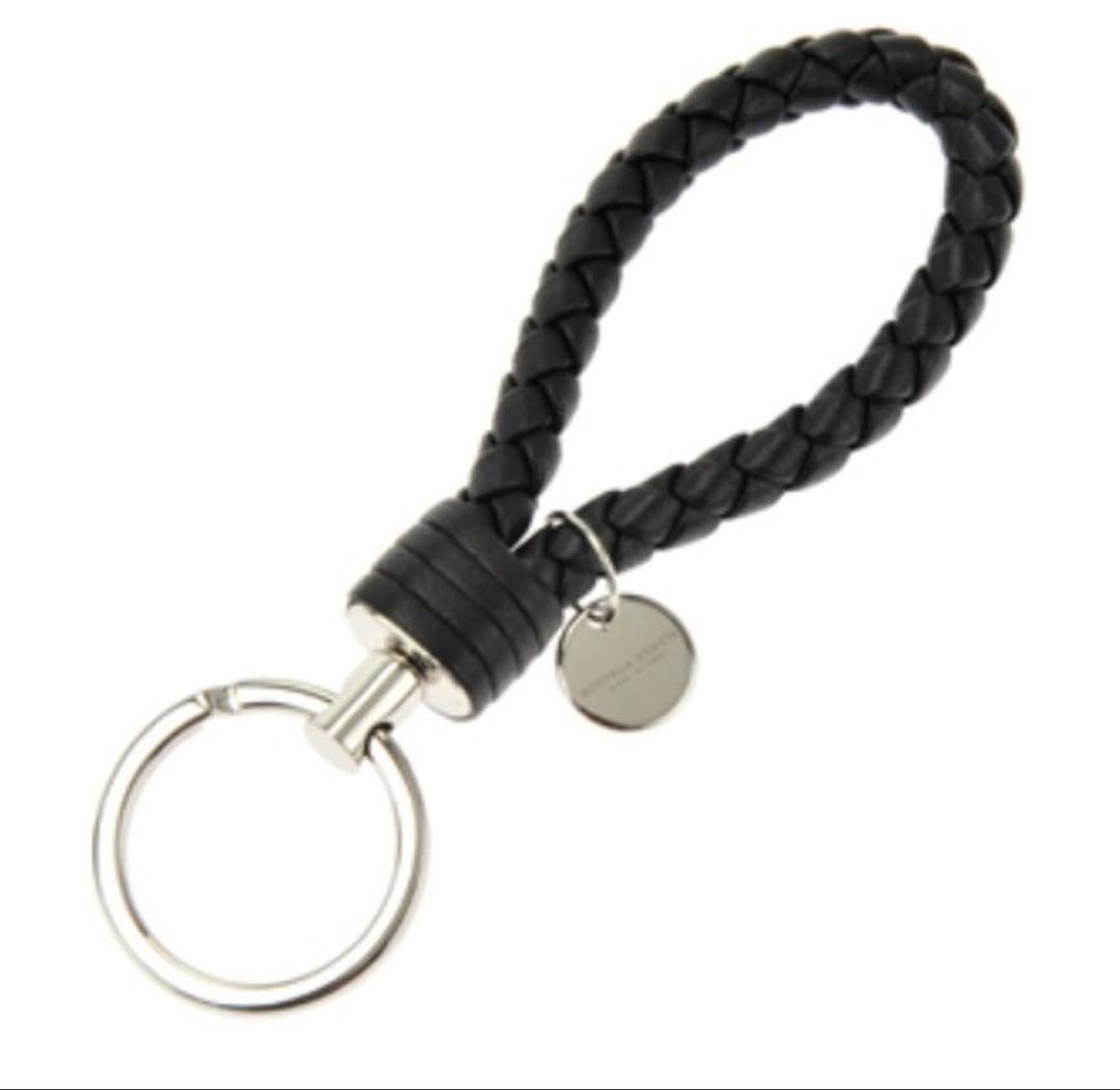 【極美品】BOTTEGA VENETA キーリング　ブラック