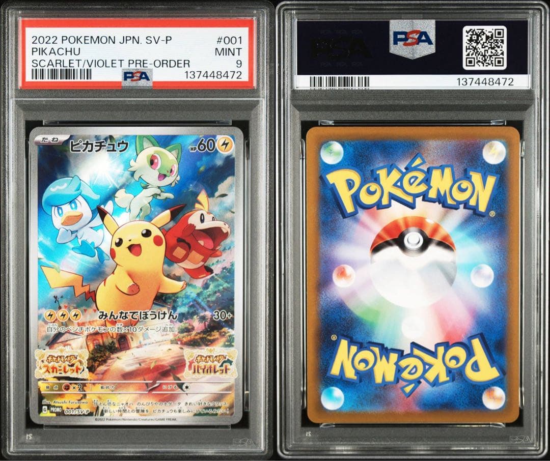 2連番【PSA9】 ピカチュウ　プロモ　スカバイ　みんなでぼうけん