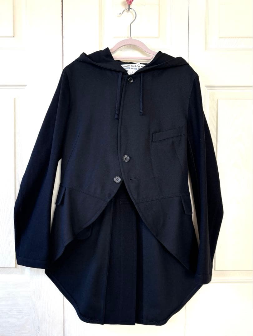 コムデギャルソン　コムコム フードジャケット　ブラック