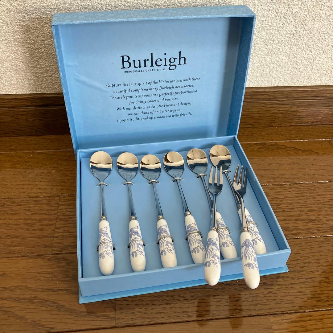 【bigones】レア バーレイ ティースプーン&ペストリーフォーク 6セットあり！エルキューイ社ディナー用フォーク・スプーンセット