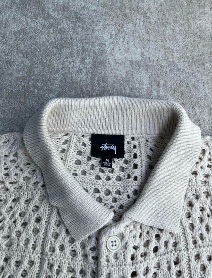 stussy crochet shirt - メルカリ