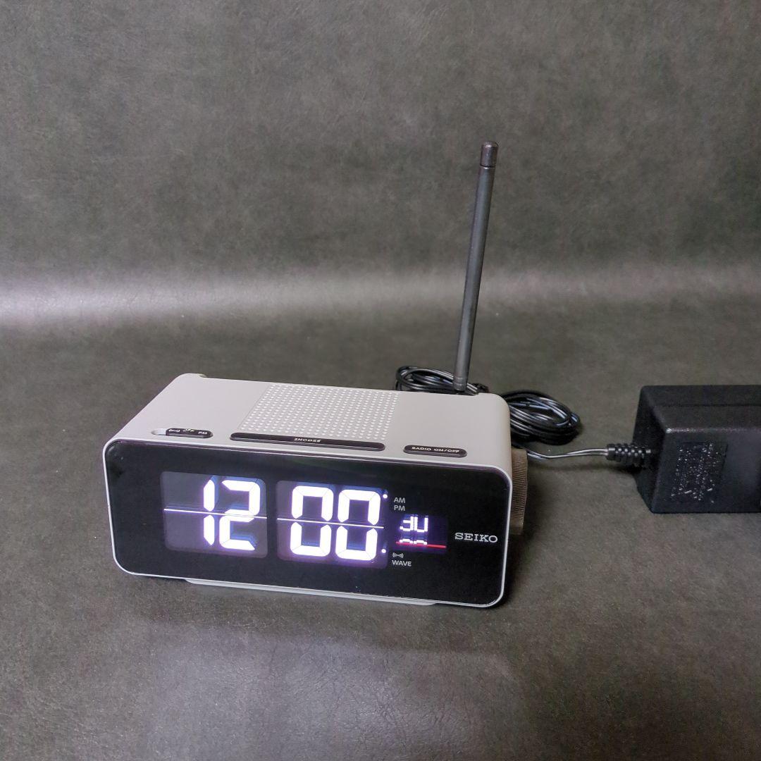 SEIKO セイコー ラジオ搭載 交流式 電波 目覚まし 時計 DL213w - メルカリ