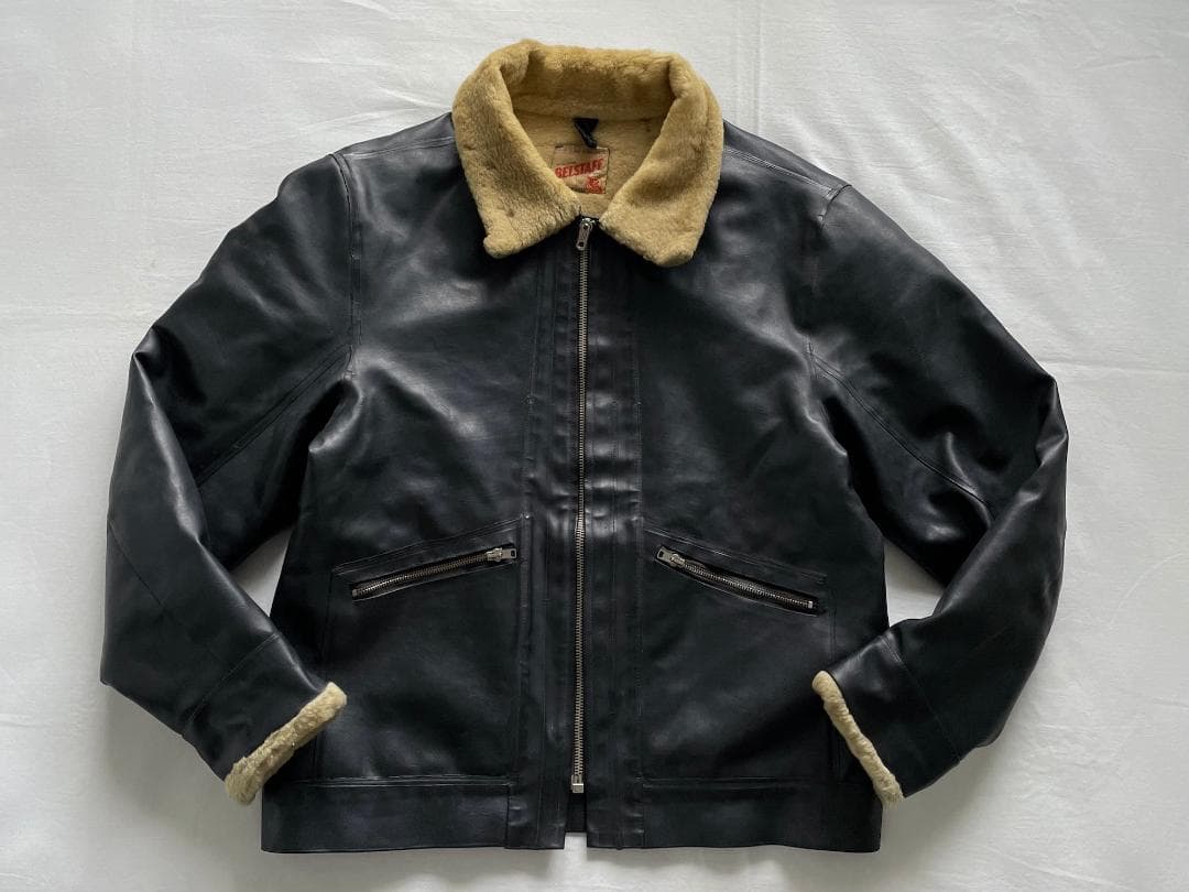 40s BELSTAFF ベルスタッフ PVC ボア ライダース ジャケット