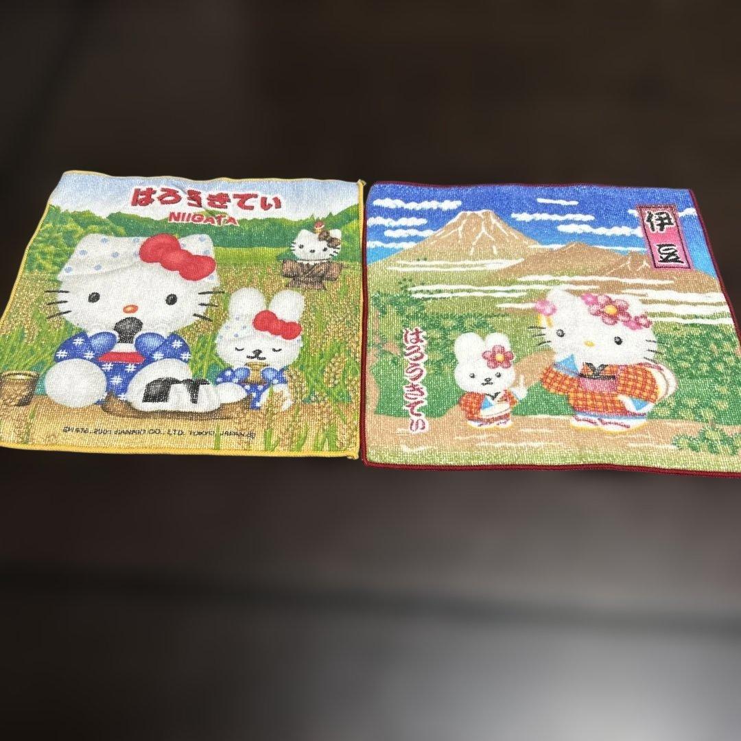 レア 2000年 ご当地キティ 新潟.伊豆限定 プチタオル 平成 当時物