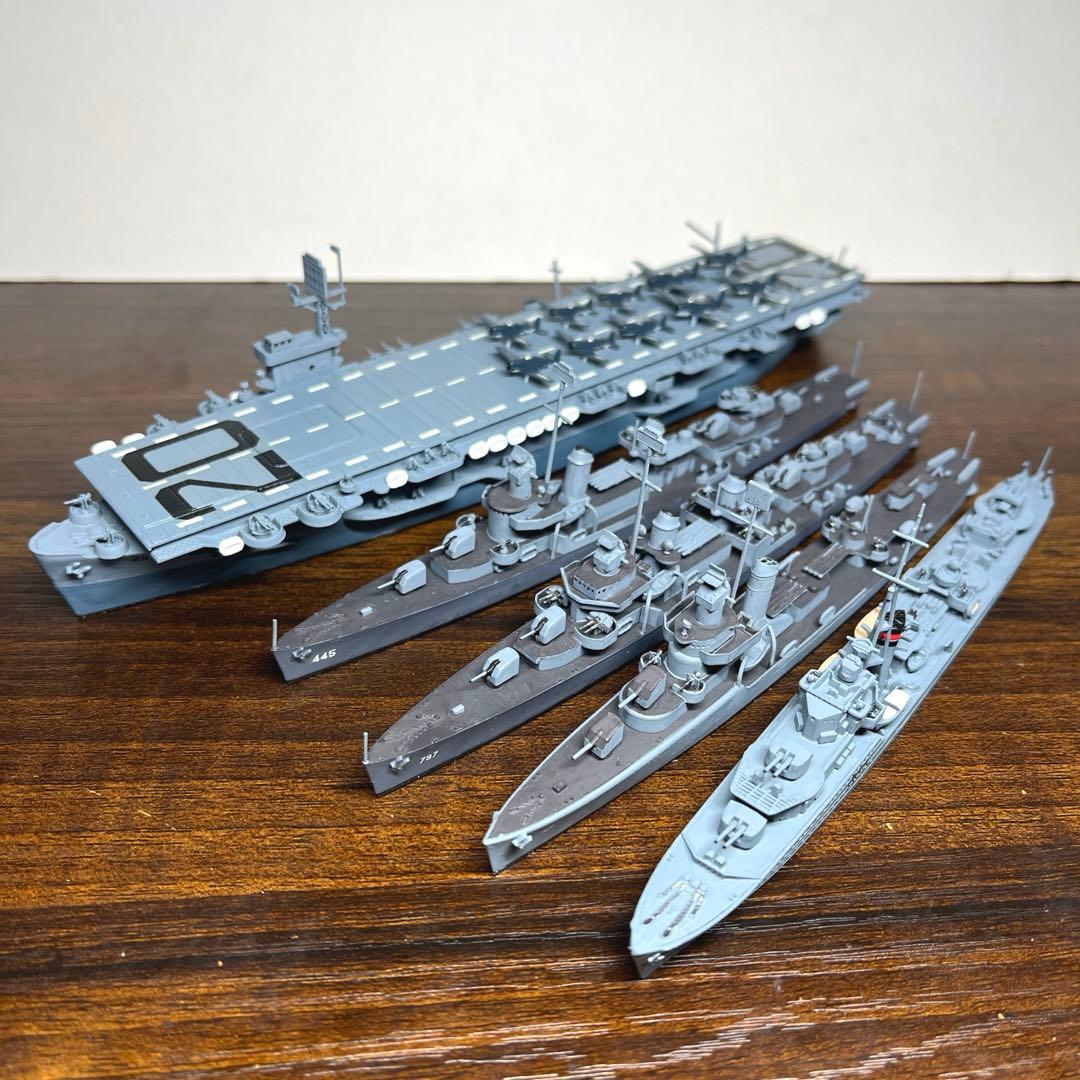 1/700 アメリカ海軍　護衛空母　ボーグ フレッチャー級駆逐艦　5隻セット