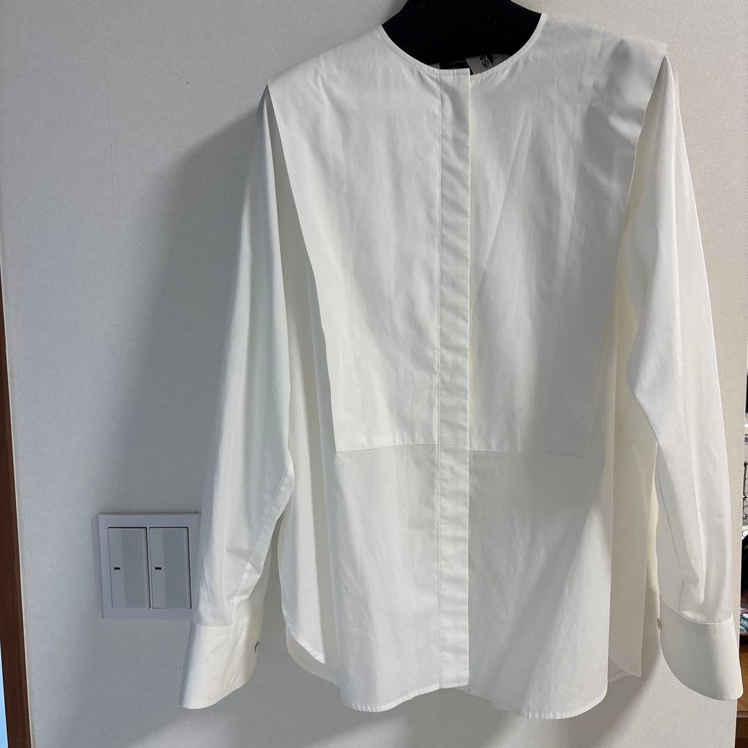 ドゥロワー　FALL2 コットンブザムノーカラーシャツ36