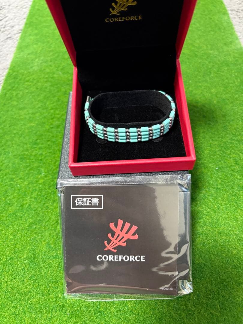 値下げ交渉可COREFORCE ミントグリーン ブレスレット　コアフォース