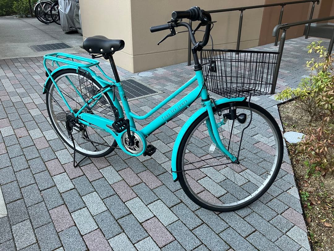 水色 シティサイクル 前部バスケット付き　自転車 楽天市場】Totem自転車 KLL シティサイクル 24インチ ママチャリ 前
