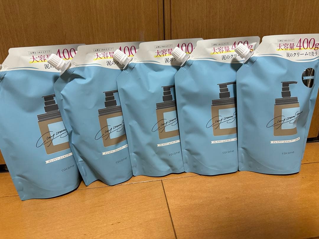cocone クレイクリームシャンプーリペア詰め替え用 400g 5個セット