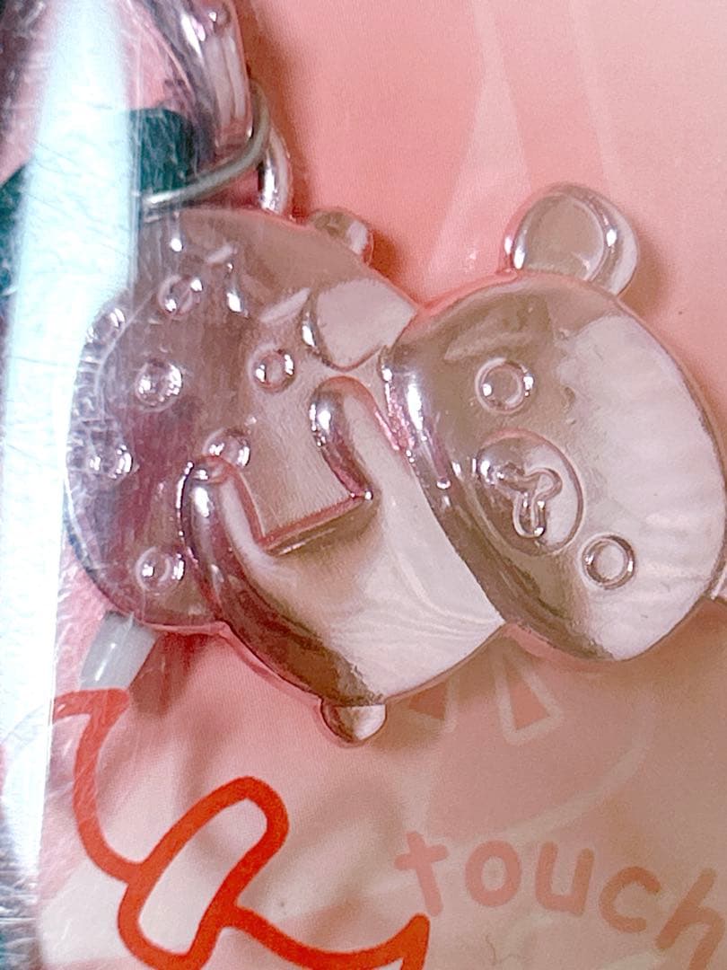 リラックマ チャーム　ストラップ　ピンクシルバー 平成レトロ【激レア】当時品